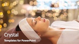  Presentation with young healthy people - Amazing slide deck having beauty healthy lifestyle and relaxation backdrop and a tawny brown colored foreground