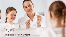  Presentation with dental hygiene - Slide deck featuring beauty-hygiene-morning-and-people background and a lemonade colored foreground