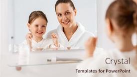  Presentation with dental hygiene - Slide deck enhanced with beauty-hygiene-morning-and-people background and a lemonade colored foreground