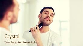  Presentation with hygiene - Audience pleasing slide set consisting of beauty hygiene shaving grooming backdrop and a cream colored foreground