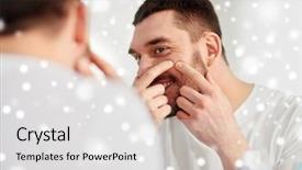  Presentation with hygiene - Slide set consisting of beauty hygiene skin problem background and a light gray colored foreground