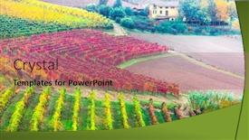  Presentation with nature countryside - Cool new presentation design with beauty-in-nature-autumn-countryside backdrop and a coral colored foreground