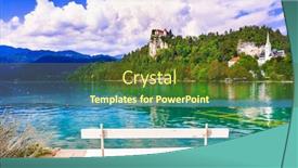  Presentation with scenery - Colorful presentation enhanced with beauty-in-nature-lake-scenery backdrop and a tawny brown colored foreground