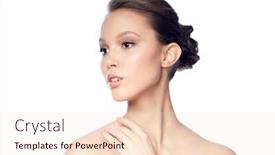  Presentation with golden woman - Beautiful slide deck featuring beauty jewelry accessories people and luxury concept - face of beautiful young asian woman with golden ring backdrop and a lemonade colored foreground