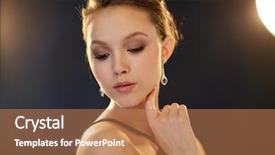  Presentation with luxury diamond - Cool new presentation with beauty jewelry night life people backdrop and a coral colored foreground