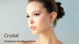  Presentation with jewelry - Theme enhanced with beauty jewelry wedding accessories people background and a coral colored foreground