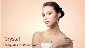  Presentation with jewelry - Theme featuring bride with earring and pendant background and a lemonade colored foreground