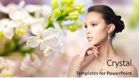  Presentation with romance luxury nature - Beautiful PPT theme featuring beauty jewelry wedding accessories people backdrop and a  colored foreground