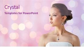  Presentation with serenity - Presentation theme consisting of earring and pendant over rose background and a lemonade colored foreground