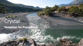  Presentation with southwestern - Theme consisting of beauty landscape of vjosa river in southwestern albania background and a gray colored foreground