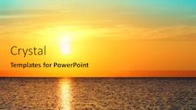  Presentation with scenery environment sunrise beam - Cool new presentation design with beauty landscape with sunrise backdrop and a light gray colored foreground