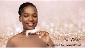  Presentation with glitter - Presentation theme featuring beauty-luxury-and-people-concept background and a coral colored foreground