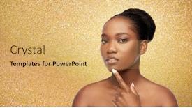  Presentation with african beauty - Slide set featuring beauty-luxury-and-people-concept background and a yellow colored foreground