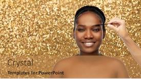  Presentation with beauty cosmetics - Slides having beauty-make-up-and-luxury background and a coral colored foreground