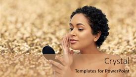  Presentation with african beauty - Colorful PPT theme enhanced with beauty-make-up-and-people backdrop and a coral colored foreground