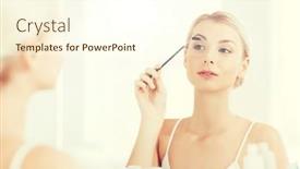  Presentation with beauty - Amazing presentation theme having beauty-make-up-morning backdrop and a cream colored foreground