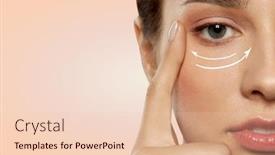  Presentation with beauty makeup - Beautiful PPT theme featuring beauty-makeup-and-lifting-concept backdrop and a lemonade colored foreground