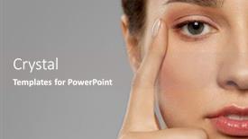  Presentation with beauty makeup - Colorful PPT layouts enhanced with beauty-makeup-and-vision-concept backdrop and a gray colored foreground