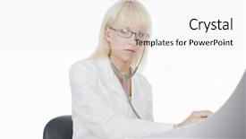  Presentation with beauty - PPT theme featuring beauty-medical-doctor-supervise background and a white colored foreground