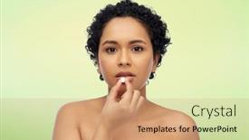  Presentation with health care - Colorful PPT theme enhanced with beauty-medicine-and-health-care backdrop and a coral colored foreground