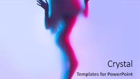  Presentation with slim body - Presentation having beauty model girl dancing silhouette background and a light blue colored foreground