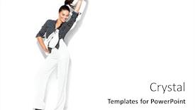  Presentation with fashion accessories - Slide deck having beauty-model-girl-posing background and a white colored foreground