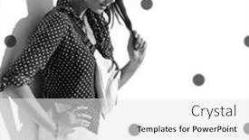  Presentation with fashion accessories - PPT layouts enhanced with beauty-model-girl-posing background and a white colored foreground