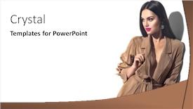  Presentation with girl model - Presentation theme having beauty-model-girl-posing background and a white colored foreground