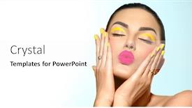  Presentation with bright ideas - Amazing presentation having beauty-model-girl-with-fashion backdrop and a white colored foreground