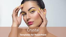  Presentation with manicure - Amazing theme having beauty-model-girl-with-fashion backdrop and a coral colored foreground