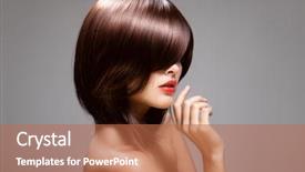  Presentation with long hair - Amazing slides having beauty model with perfect long backdrop and a coral colored foreground