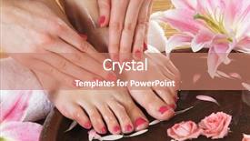  Presentation with spa - PPT theme consisting of blond attractive 40s woman in business suit working with folders paperwork and laptop computer in office desk looking focused and concentrated in busy and successful businesswoman concept background and a gray colored foreground