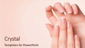  Presentation with nails manicure - Beautiful presentation featuring beauty nails over beige background backdrop and a lemonade colored foreground