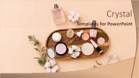  Presentation with eucalyptus - Theme with beauty-natural-cosmetics-and-make background and a lemonade colored foreground