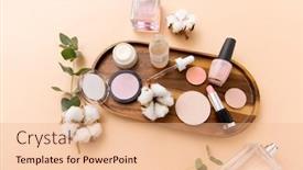  Presentation with eucalyptus - Slide set enhanced with beauty-natural-cosmetics-and-make background and a lemonade colored foreground