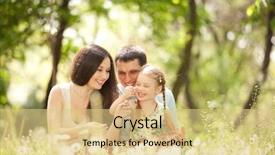  Presentation with happy life - Colorful PPT layouts enhanced with beauty nature scene with family backdrop and a lemonade colored foreground
