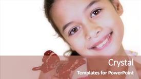  Presentation with red laser beam - Presentation design consisting of beauty of a red butterfly background and a  colored foreground