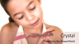  Presentation with red laser beam - Colorful slide deck enhanced with beauty of a red butterfly backdrop and a coral colored foreground