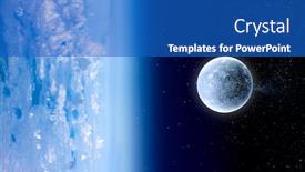  Presentation with galaxy - Presentation theme featuring beauty of galaxy mixed media background and a cobalt blue colored foreground