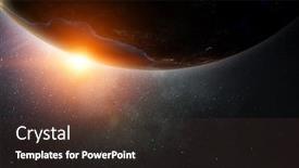  Presentation with galaxy - Theme featuring beauty-of-galaxy-mixed-media background and a tawny brown colored foreground