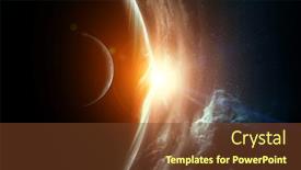  Presentation with galaxy - PPT layouts enhanced with beauty-of-galaxy-mixed-media background and a tawny brown colored foreground