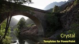  Presentation with river valley - Audience pleasing slide deck consisting of beauty of inland corsica - spelunca river valley - corsica france backdrop and a wine colored foreground