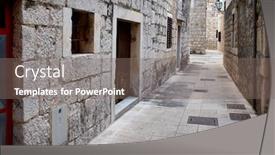  Presentation with medieval - PPT layouts having beauty-of-medieval-croatia-village background and a gray colored foreground