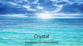  Presentation with sun breaking through clouds - PPT theme with beauty of nature summer time background and a arctic colored foreground