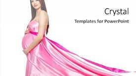  Presentation with pink beauty - Theme featuring beauty of pregnant young woman background and a white colored foreground