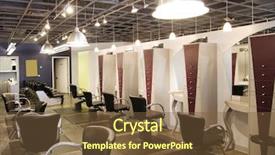  Presentation with hair salon - Amazing theme having beauty parlors - fashionable hair salon backdrop and a tawny brown colored foreground