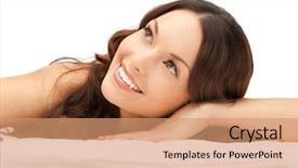  Presentation with spa salon - Colorful presentation design enhanced with beauty parlors - picture of beautiful woman beautiful backdrop and a  colored foreground