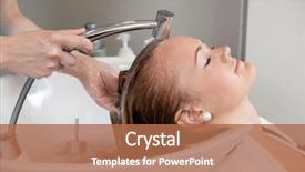  Presentation with hair salon - Presentation with beauty parlour - side view of a beautiful background and a coral colored foreground