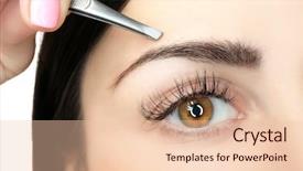  Presentation with lactation young woman breastfeeding - Amazing slide set having beauty parlour - young woman plucking eyebrows backdrop and a lemonade colored foreground