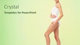  Presentation with green beauty - PPT theme featuring beauty-people-and-bodycare-concept background and a soft green colored foreground
